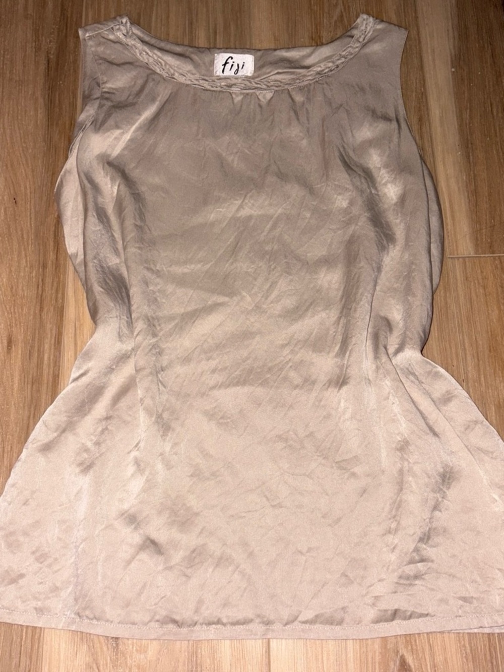 vintage fiji 100% silk tank